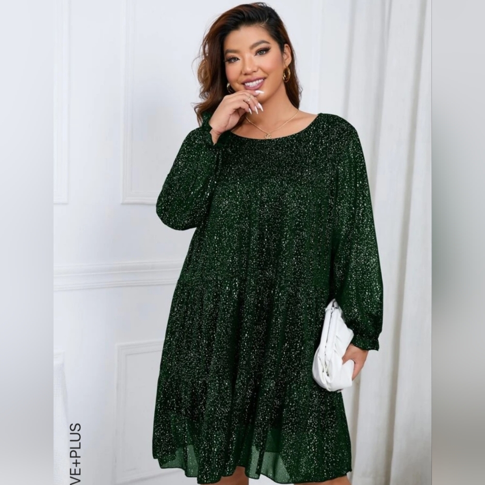 3 Shein emerald green dress bundle